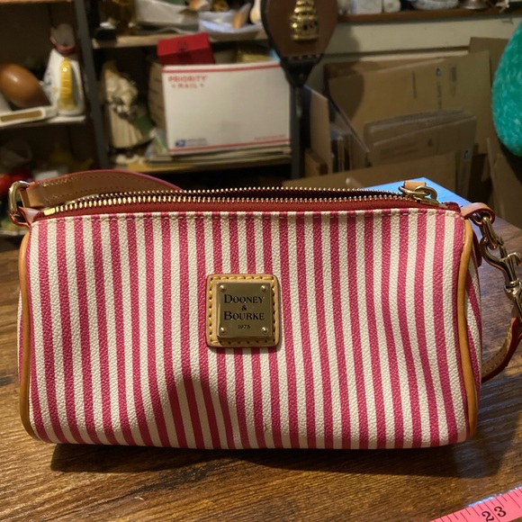 Dooney & Bourke Handbags - Dooney & Bourke red and tan mini purse